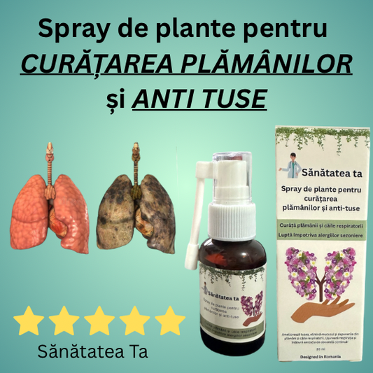 Spray de plante pentru curățarea plămânilor și anti-tuse