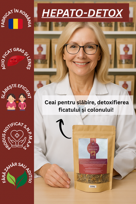 Ceai pentru Ficat, Detoxifiere si Slabire - tratament pentru 30 de zile PRODUS ÎN ROMÂNIA