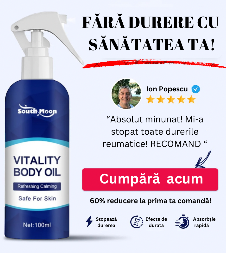 Spray anti-dureri reumatice, musculare și osoase cu efect calmant