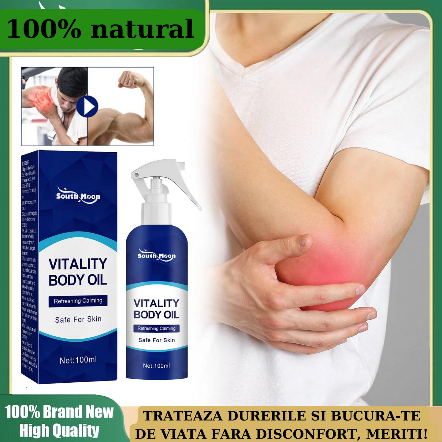 Spray anti-dureri reumatice, musculare și osoase cu efect calmant
