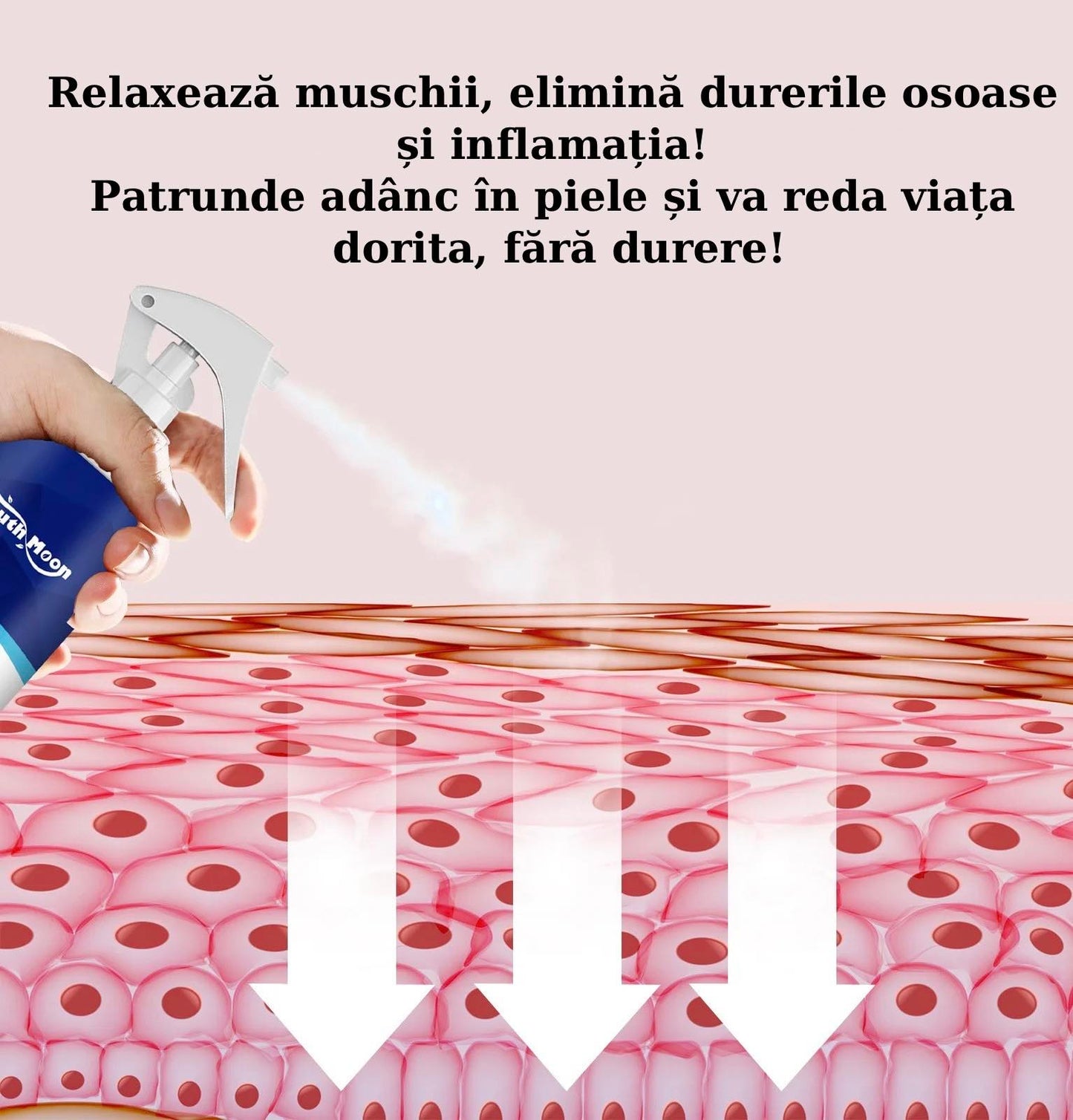 Spray anti-dureri reumatice, musculare și osoase cu efect calmant